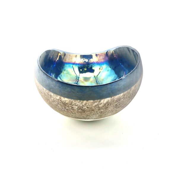Zaffiro, folded Murano Glass Bowl