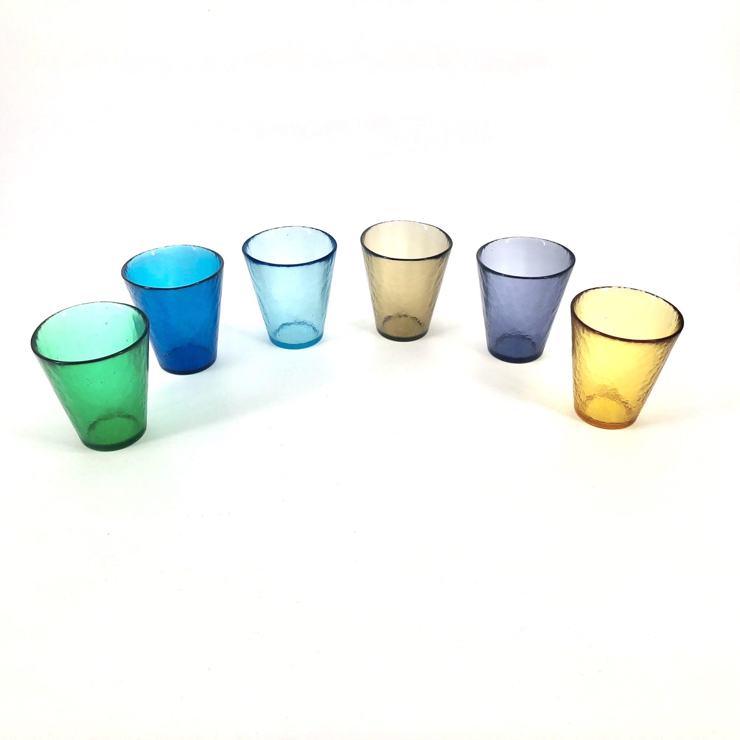 Buy Online Happy Drink various colors, Murano Water Glasses, set 6 pcs.