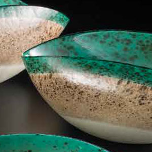 smeraldo Murano Glass Bowls